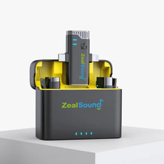 Microfone Lapela Duplo ZealSound V7Pro 7 em 1